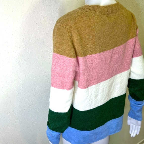 J. Crew Multicolor Striped Crew Neck Sweater - Picture 3 of 4